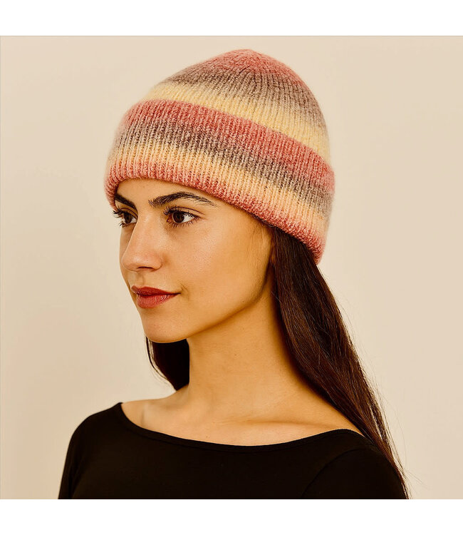 Pika & Bear "Nelson" Wool Blend Striped Toque - Catskills