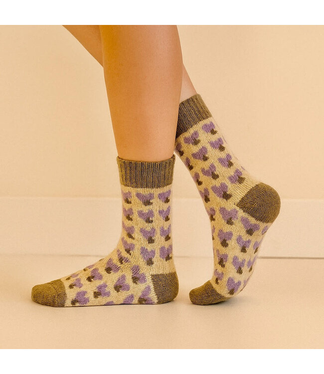 Pika & Bear Double Heart Boot Socks