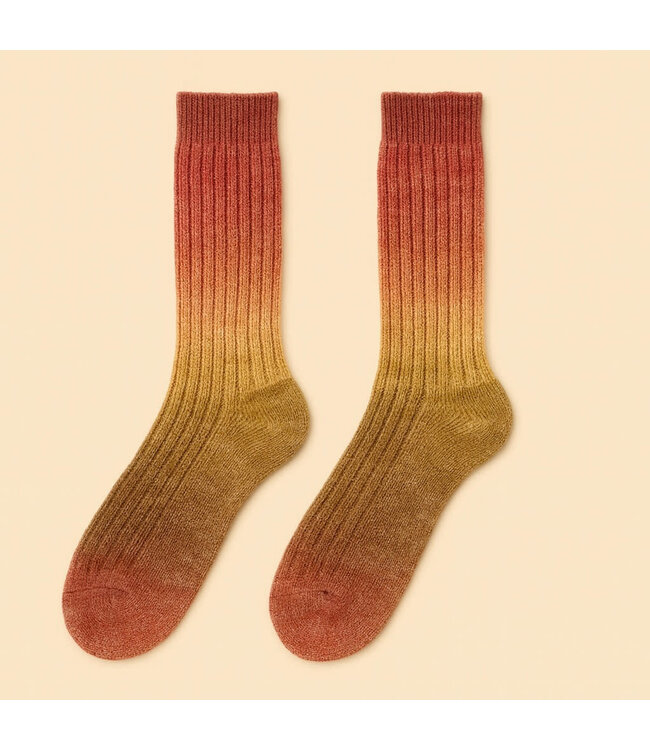 Pika & Bear Ombre Ribbed Socks - Catskills
