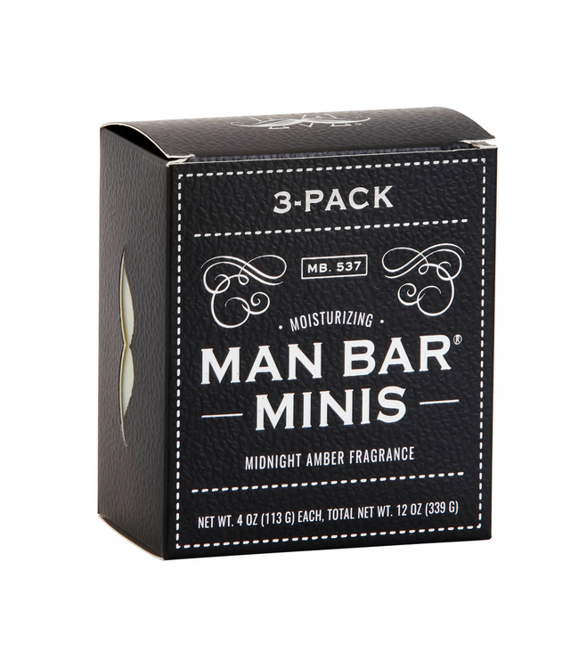 San Francisco Soap Company Man Bar Mini 3 Pack - Midnight Amber