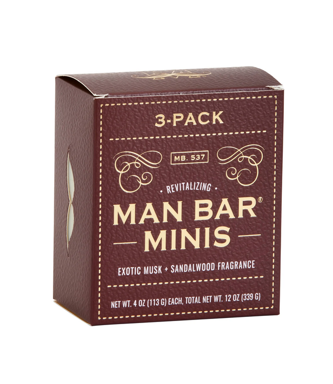 San Francisco Soap Company Man Bar Mini 3 Pack - Exotic Musk + Sandalwood