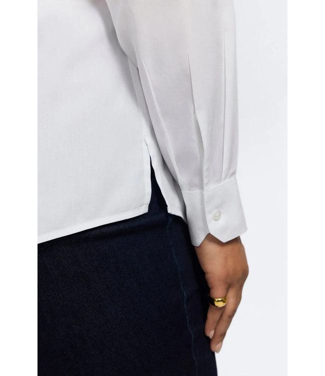 Foxcroft Dianna Long Sleeve Button-Up - White