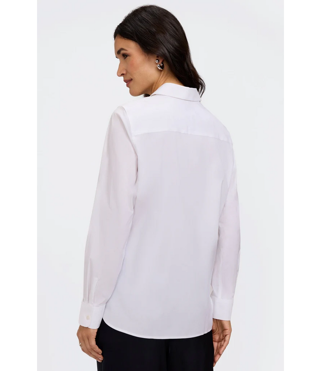 Foxcroft Kylie Long Sleeve Button-Up - White