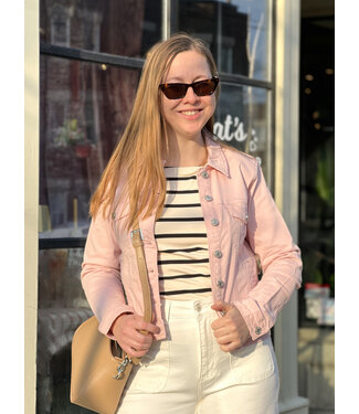 Fransa Twill Jacket - Lotus Pink