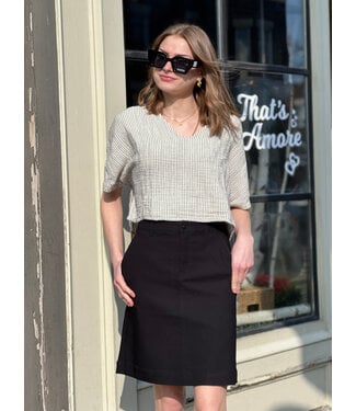 Fransa Frena Skirt - Black