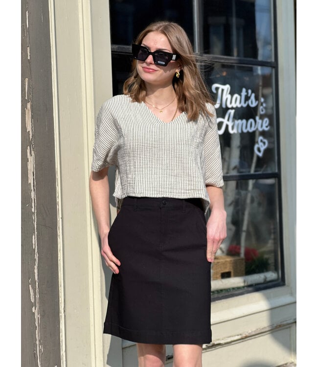 Fransa Frena Skirt - Black