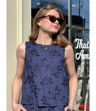 Apricot Dandellion Embroidered Top -  Nave