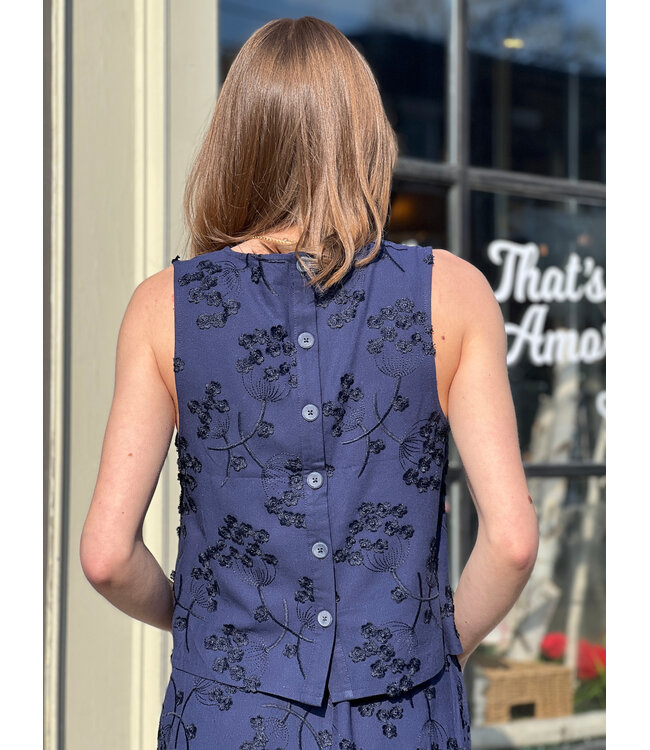 Apricot Dandellion Embroidered Top -  Nave