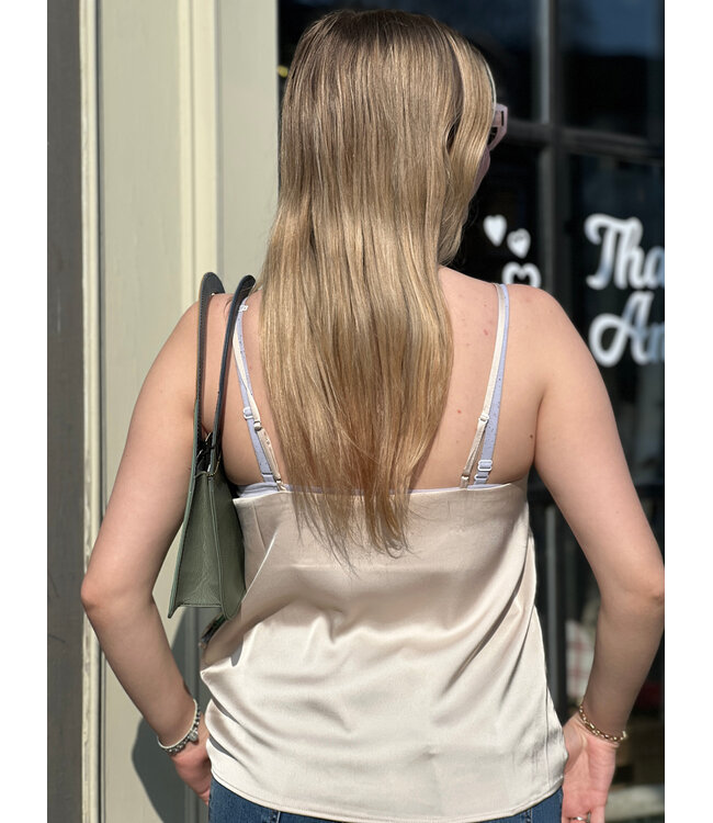 Point Zero Satin Cami - Cream
