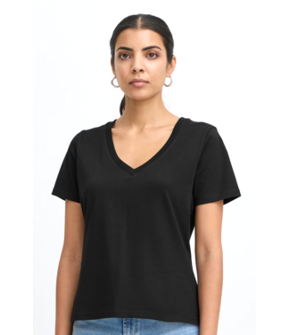 ICHI IHPalmer V-Neck Tee - Black