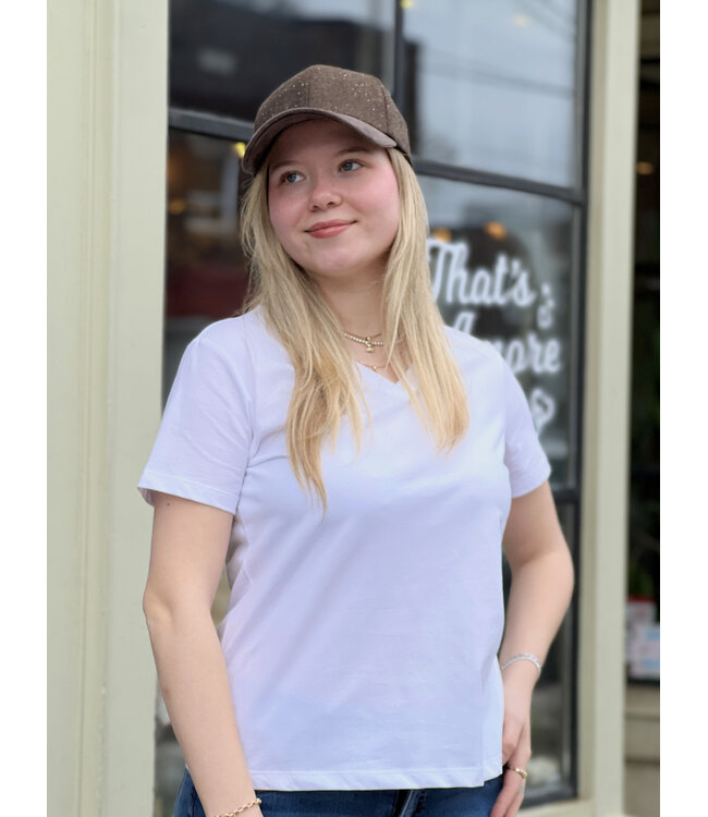 Point Zero V Neck Cotton Tee - White