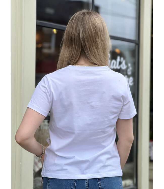 Point Zero V Neck Cotton Tee - White