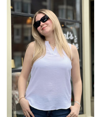 Point Zero Sleeveless Blouse - White