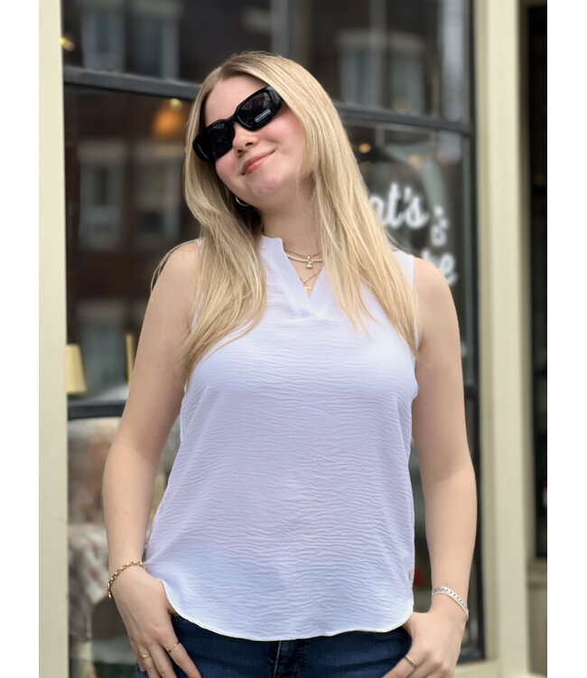 Point Zero Sleeveless Blouse - White