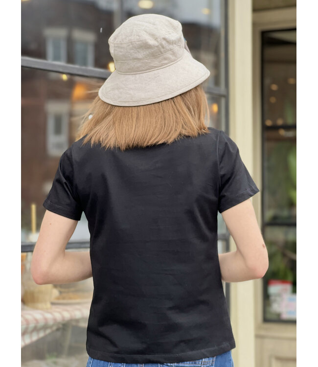 Point Zero Crew Neck Cotton Tee - Black