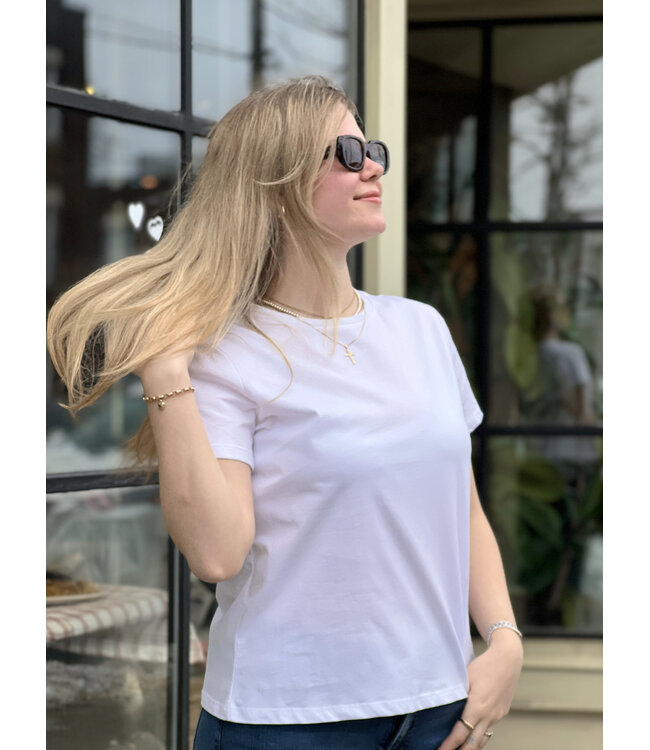 Point Zero Crew Neck Cotton Tee - White