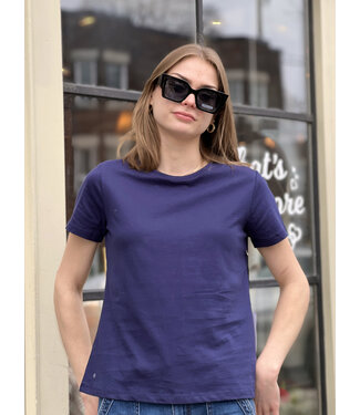 Point Zero Crew Neck Cotton Tee - Navy