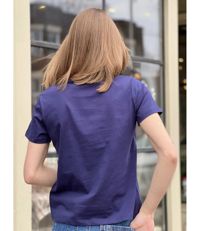 Point Zero Crew Neck Cotton Tee - Navy