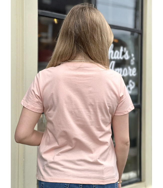 Point Zero Crew Neck Cotton Tee - Petal