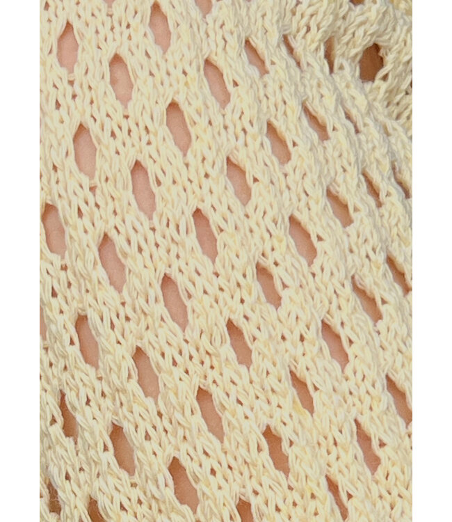 Astrid Eyelet Knit Sweater - Yellow