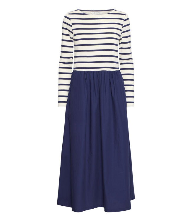 B. Young Cotton Blend Dress - Blue