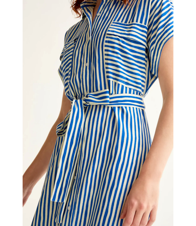 Compania Fantastica Midi Stripe Dress - Blue