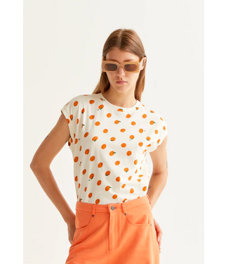 Compania Fantastica Cotton Tee - Orange Print
