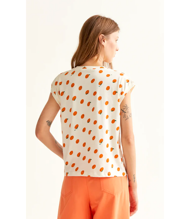 Compania Fantastica Cotton Tee - Orange Print