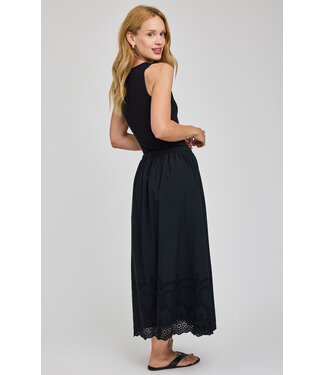Gentle Fawn Elodie Eyelet Skirt - Black