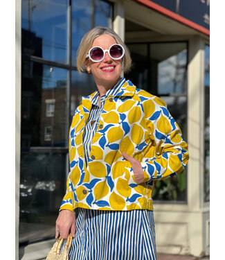 Compania Fantastica Cotton Jacket - Lemon Print