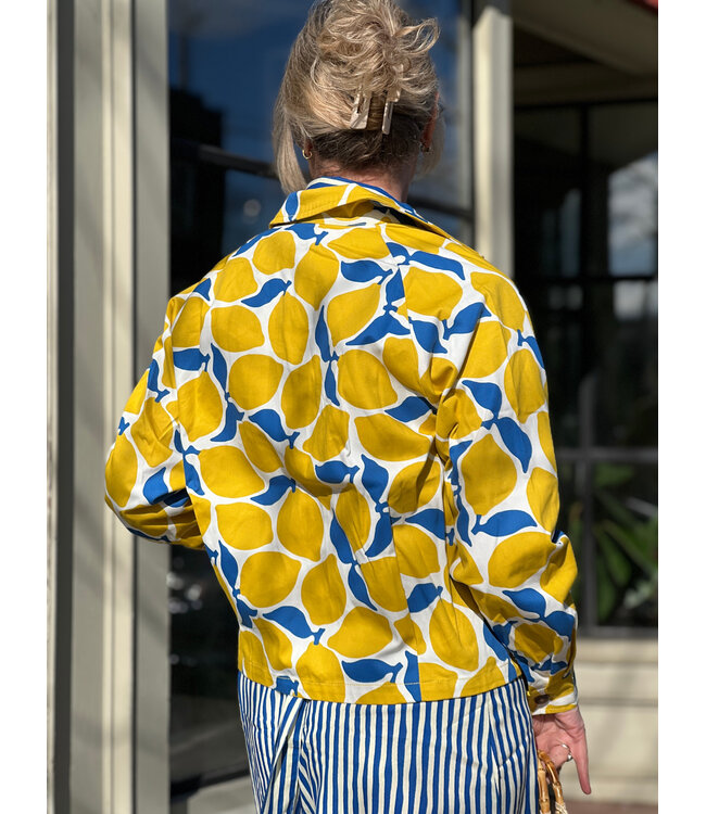 Compania Fantastica Cotton Jacket - Lemon Print
