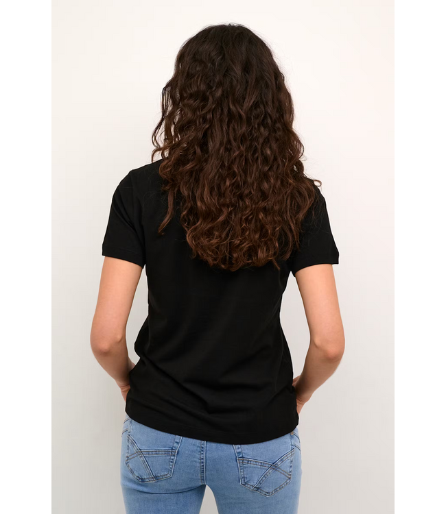 Cream CrNaia V-Neck Shirt - Black