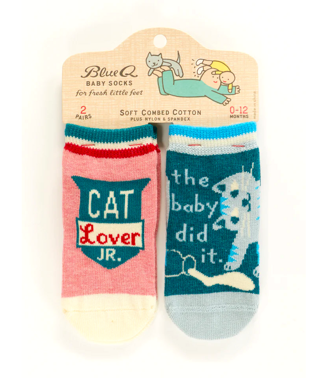 Blue Q Baby Socks - Cat Lover Jr.