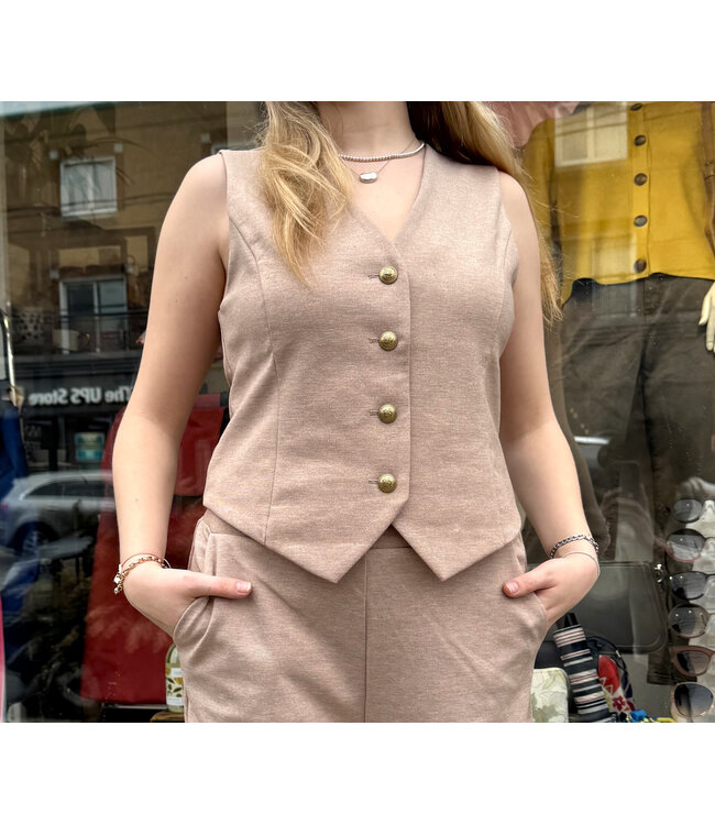 Cream CRAnett Vest - Beige