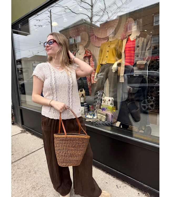 Cream CRStef Slipover Knit Top - Cream