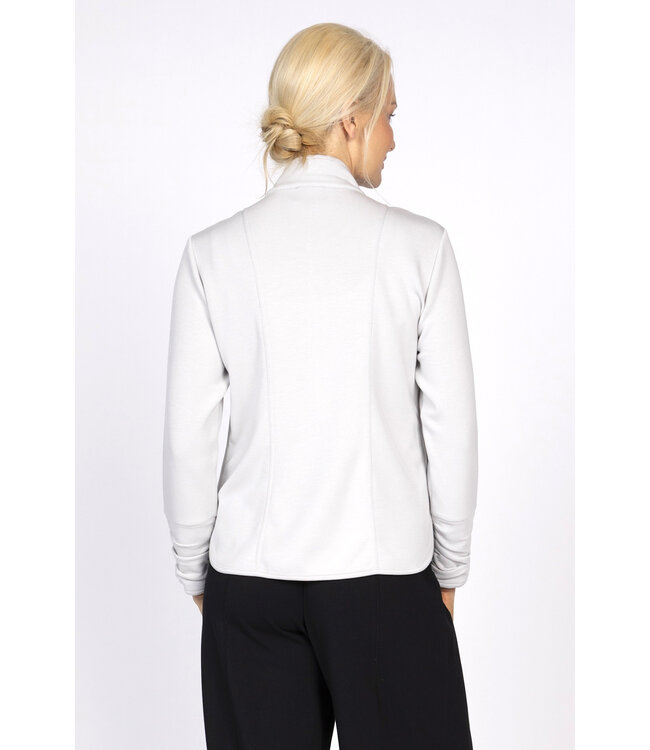 Olivia Border Stitch Jacket - Sandy Grey