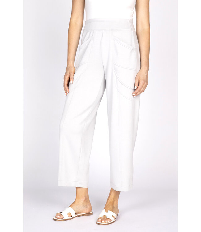 Olivia Border Stitch Pant - Sandy Grey