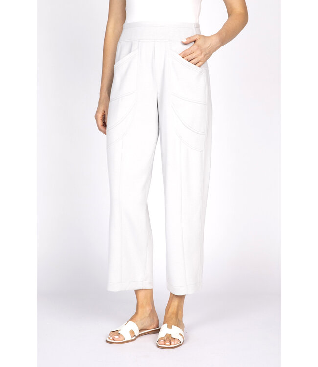 Olivia Border Stitch Pant - Sandy Grey