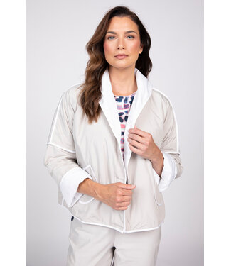 Olivia Reversible Crop Jacket - Sandy Grey