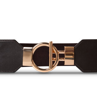 Zoe Stretch Belt - Black & Gold
