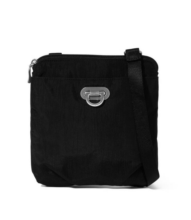 Baggallini Coastal Flip Lock Mini Crossbody Bag - Black