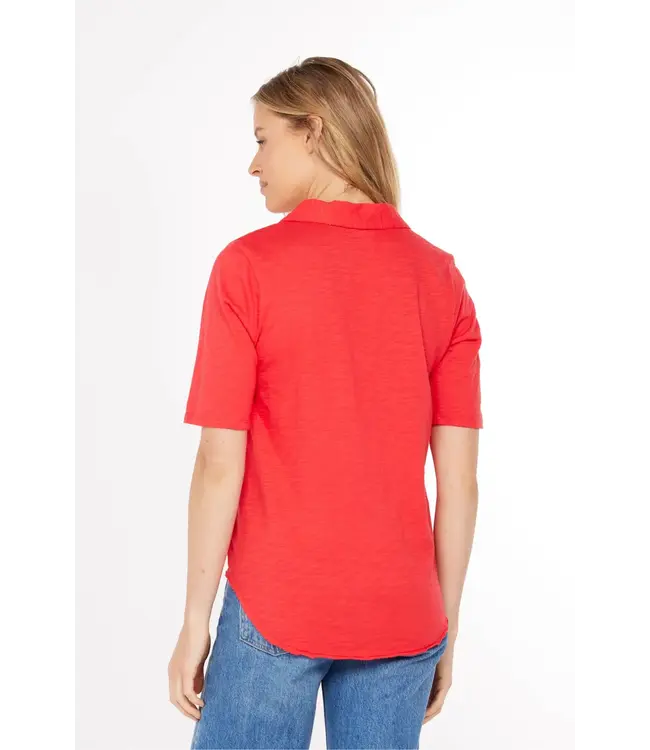 Mododoc Half Sleeve Polo Tee - Fiery Glow
