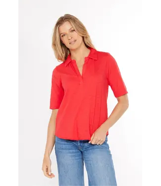 Mododoc Half Sleeve Polo Tee - Fiery Glow