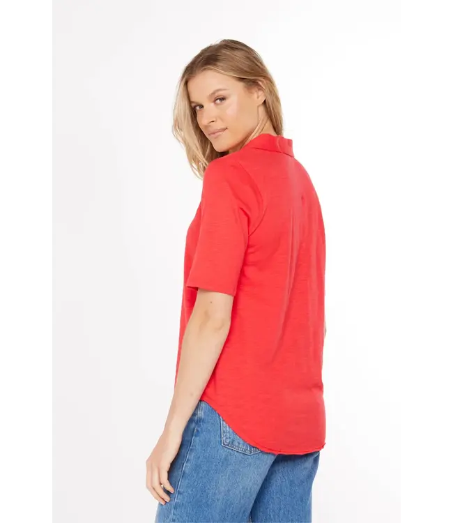 Mododoc Half Sleeve Polo Tee - Fiery Glow