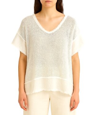 Mesh Short Sleeve w/ Undershirt - White