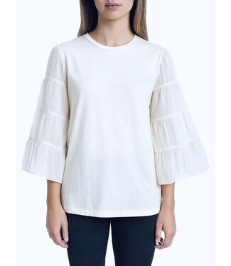 Ruffle Sleeve Top - OS - White