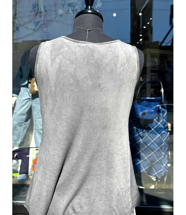 Cowl-Neck Tank - Grey