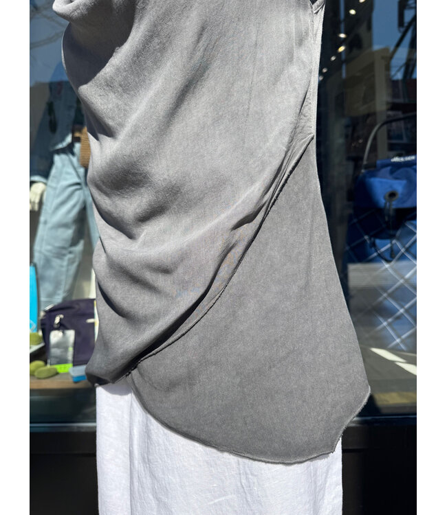 Cowl-Neck Tank - Grey