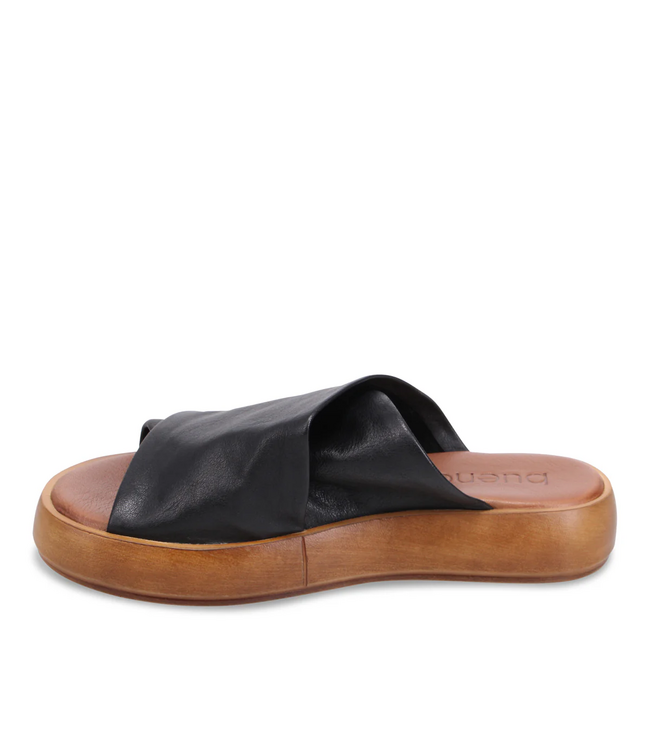 Bueno Jaxon Leather Sandals - Black