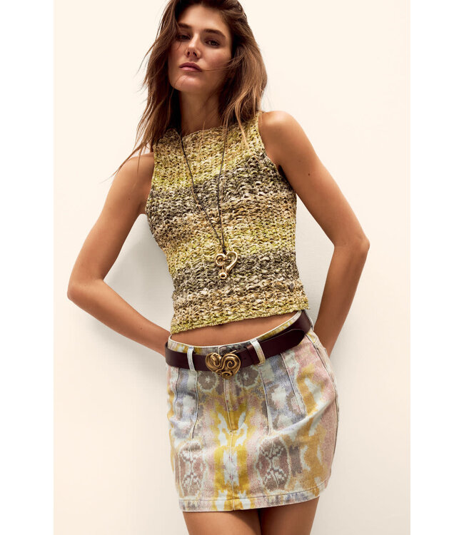 Desigual Crochet Tank Top - Green